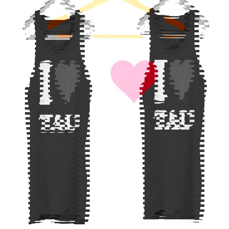 レッドハート I Love Tau タンクトップ