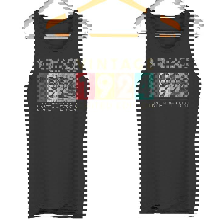 レトロ 99歳 ヴィンテージ 1924 限定版 99歳の誕生日 タンクトップ