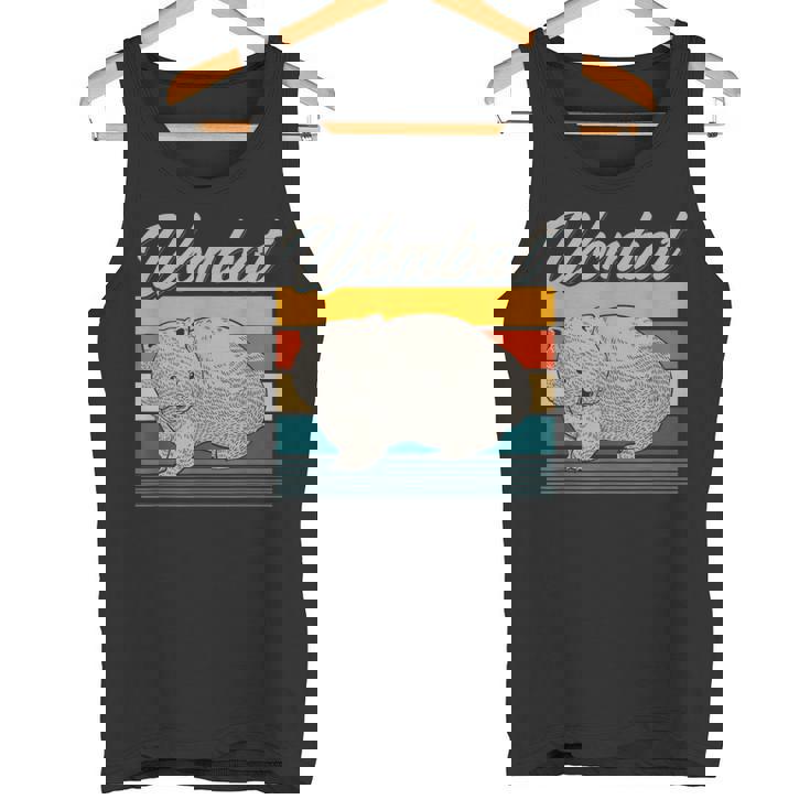 レトロ アウトバック オージー 動物園 キーパー オーストラリア ウォンバット タンクトップ