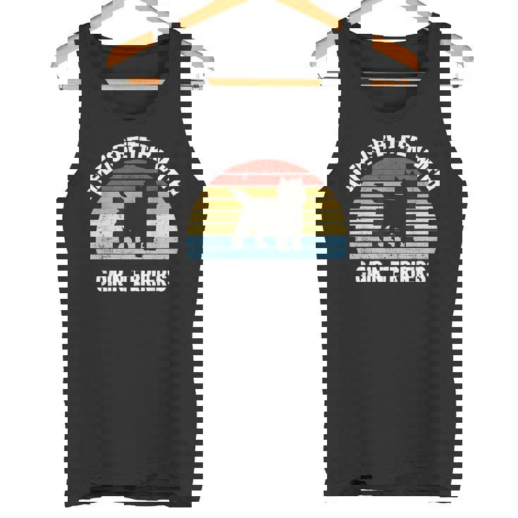 レトロ ケアンテリア 犬 タンクトップ