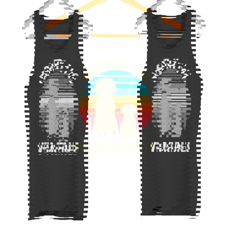 レトロ リスペクト ワイマラナー ヴィンテージ グランジ ワイマラナー 恋人 タンクトップ