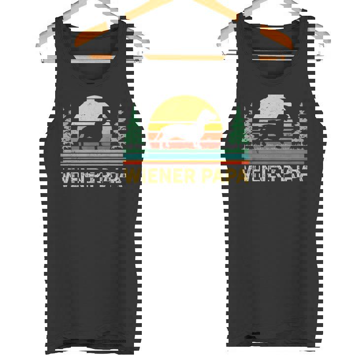 レトロ ワイナー 犬 パパ ギフト ヴィンテージ 犬 ダックスフンド ダックスフンド ダックス ドクシー タンクトップ