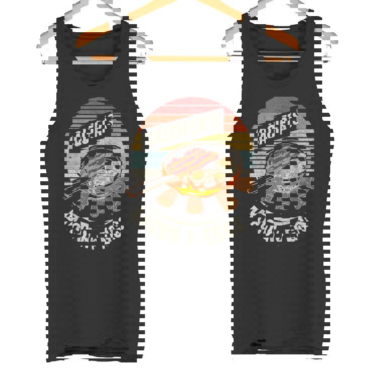 レトロ ヴィンテージ カルシファーのベーコンと卵料理 食品愛好家 タンクトップ