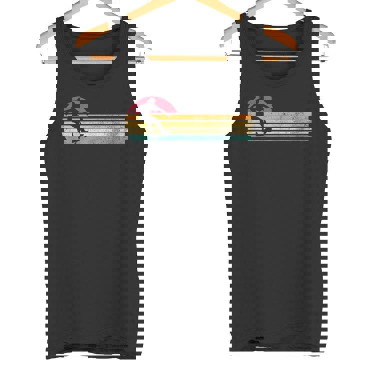 レトロ ヴィンテージ スケートボーダーシルエット スケートボード タンクトップ