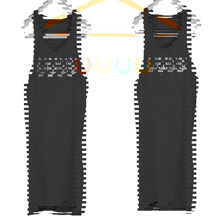 レトロ 蹄鉄 トリミング 馬蹄 蹄鉄 蹄鉄 狩猟 タンクトップ