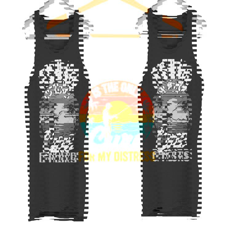 レトロ 釣り療法 メンタルヘルス ストレス解消 フィッシャーマン タンクトップ