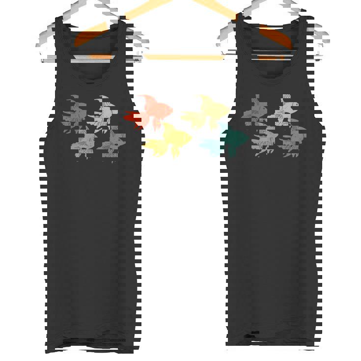 レトロ 魚 金魚 水族館 水 動物 タンクトップ