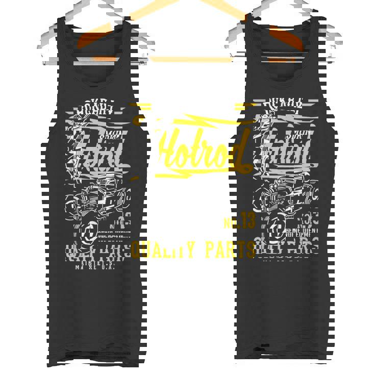 レトロなヴィンテージスタイルのホットロッドデザイン。 タンクトップ