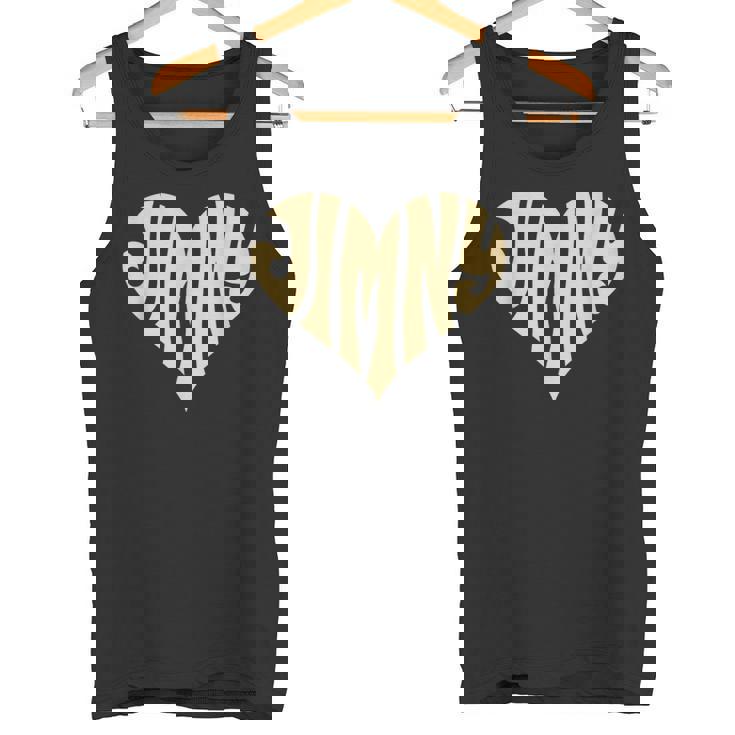 レトロなヴィンテージスタイルのラブハート。ジムニーアイボリーにフィット。 タンクトップ