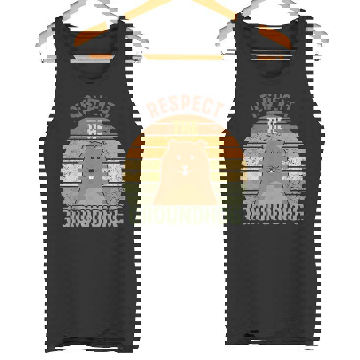 レトロリスペクトザグラウンドホッグハッピーグラウンドホッグデー2025 タンクトップ