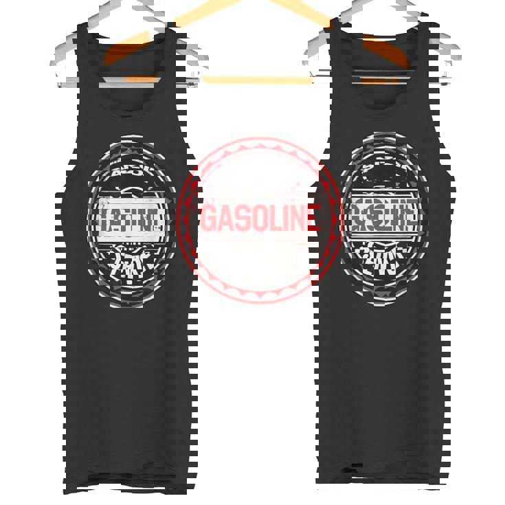 レトロヴィンテージガソリンスタンドanzoil モーターオイル 車 バイク ガレージ タンクトップ