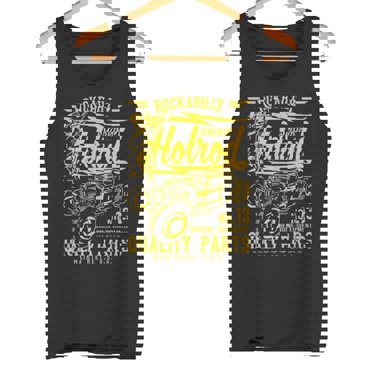 レトロヴィンテージスタイルのホットロッドロカビリーアンティーク調デザイン。 タンクトップ