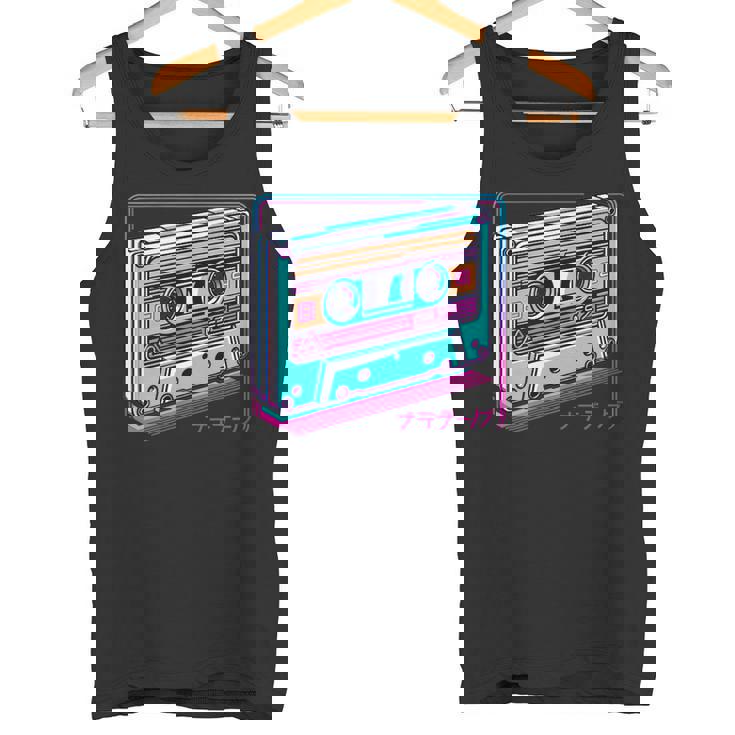 レトロヴェイパーウェイブカセット ロフィ アニメ 日本の美学 タンクトップ