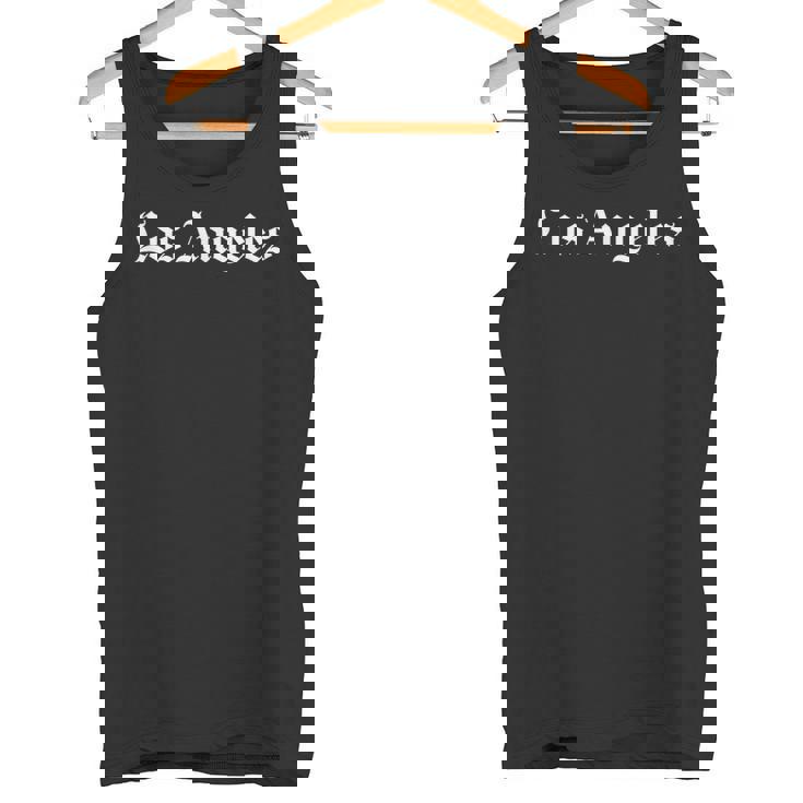 ロサンゼルス オールドイングリッシュスタイルフォントデザイン2- La California タンクトップ