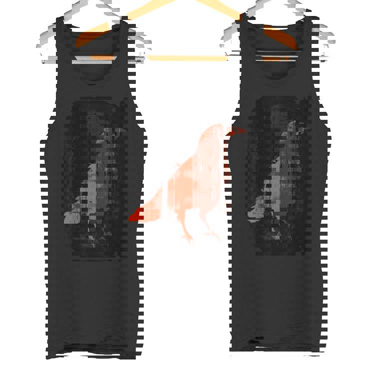 ロック モード系 アントワープ系 ブランド メンズ 半袖 おしゃれ かっこいい 大きいサイズ プリント 烏・Crow タンクトップ