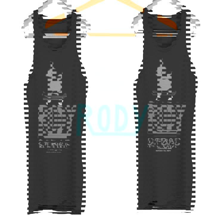 ロディ Rody（Rody Of ThetreetSkateboard_Green バックプリント タンクトップ