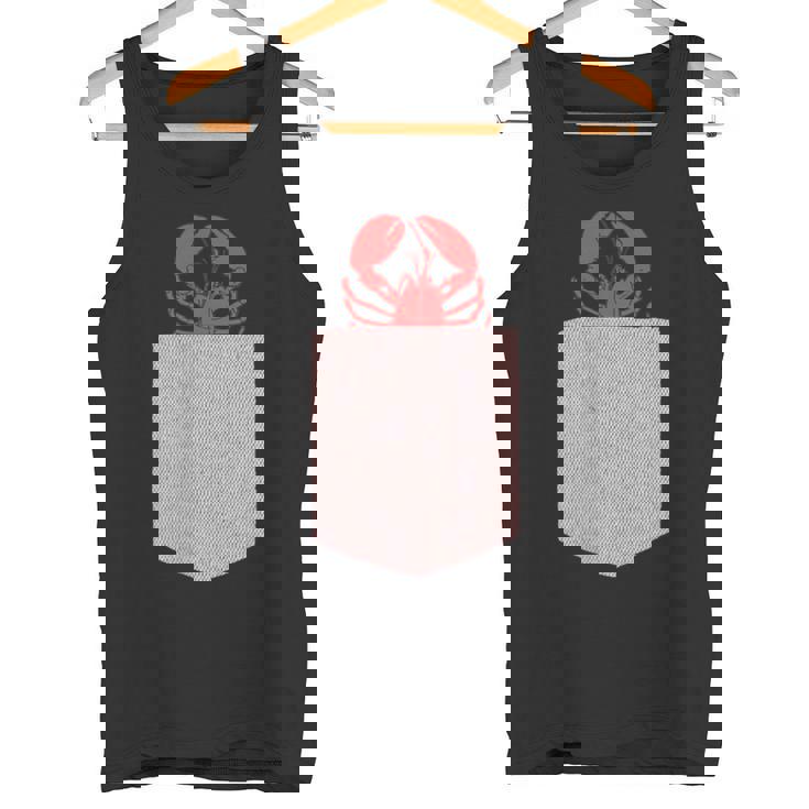 ロブスターデザイン-かわいいポケットアニマルロブスター タンクトップ