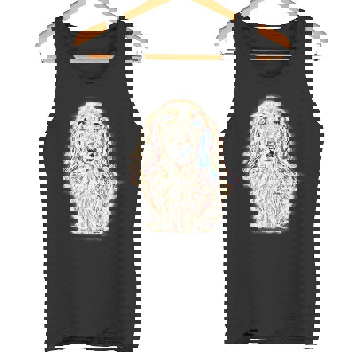 ロングヘア ダックスフンド ギフト かわいい ソーセージ 犬 レディース メンズ タンクトップ