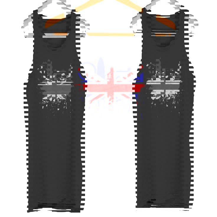 ロンドン スカイライン イギリス 愛 ユニオンジャック イギリス国旗 タンクトップ