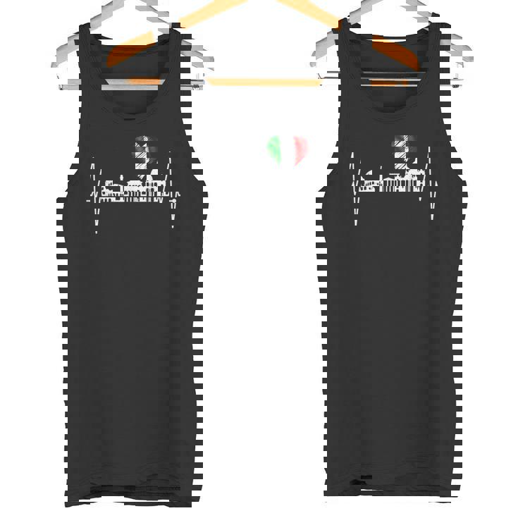 ローマ・コロッセオ・ハートビート・ローマ・スカイライン・ローマ・イタリア・イタリア タンクトップ