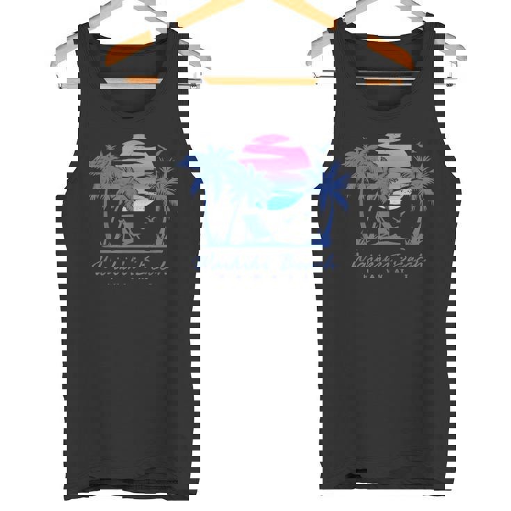 ワイキキ ビーチ ハワイ レトロ ヴィンテージ サンセット ファミリー バケーション タンクトップ