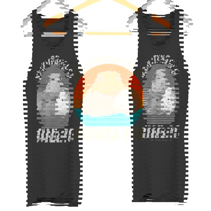 ヴィンテージ Easy Distracted By モルモット レトロ モルモット タンクトップ