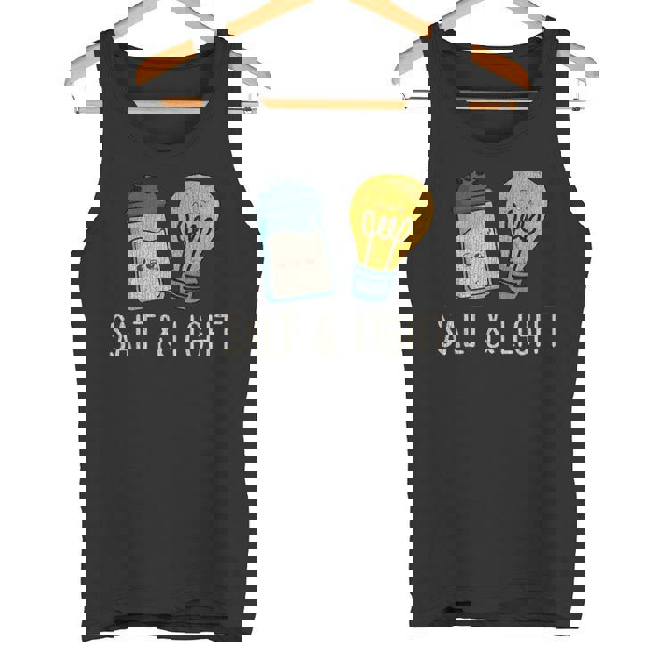 ヴィンテージ キュート ソルトライト 聖書 詩 マタイ 誇り高きクリスチャン タンクトップ