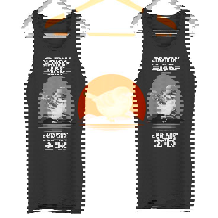 ヴィンテージ スズメの鳥 Make Everything Better スズメの鳥 タンクトップ