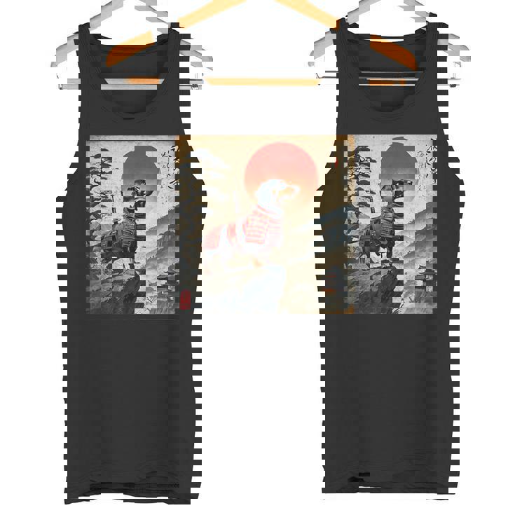 ヴィンテージ ダックスフンド サムライ ウナー 犬 日本の浮世絵 アート タンクトップ