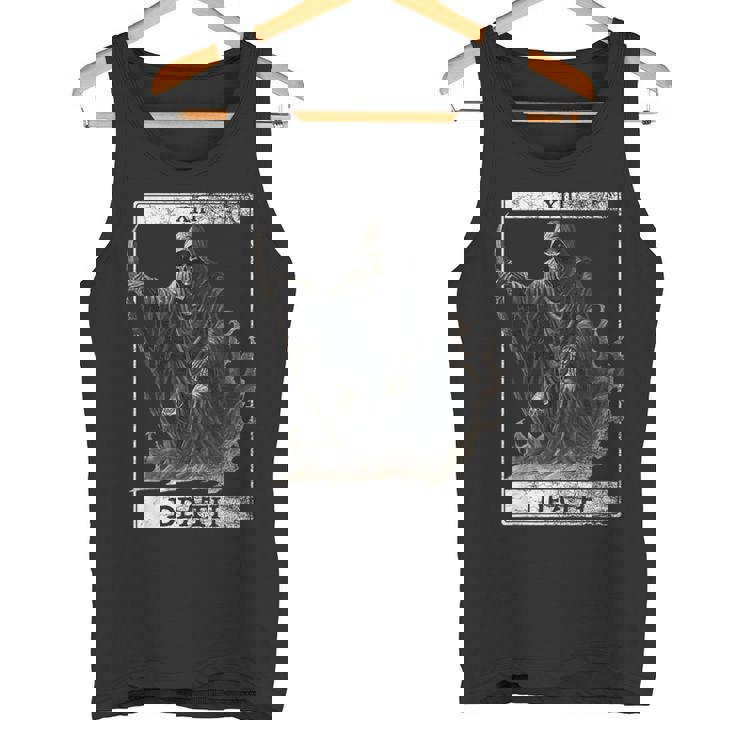 ヴィンテージ デス タロット カード 死神 オカルト悪魔の恐怖 タンクトップ