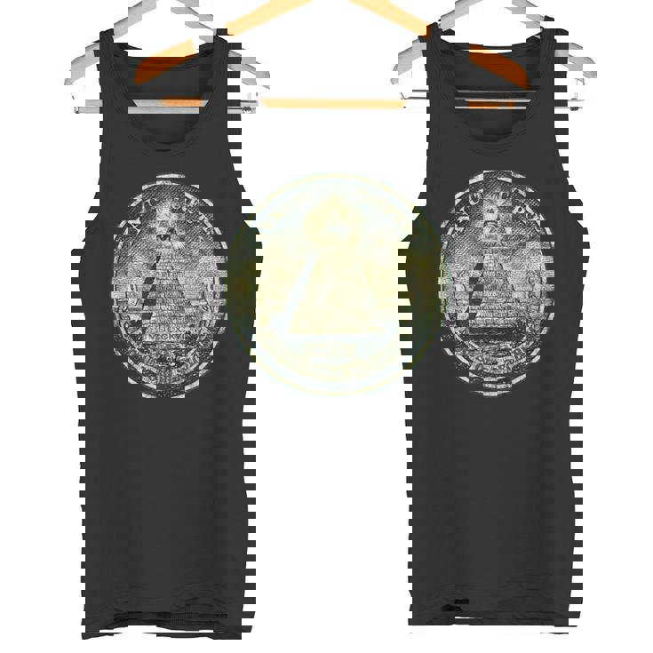 ヴィンテージ ドルビル ノート オールシーイング アイ イルミナティ タンクトップ