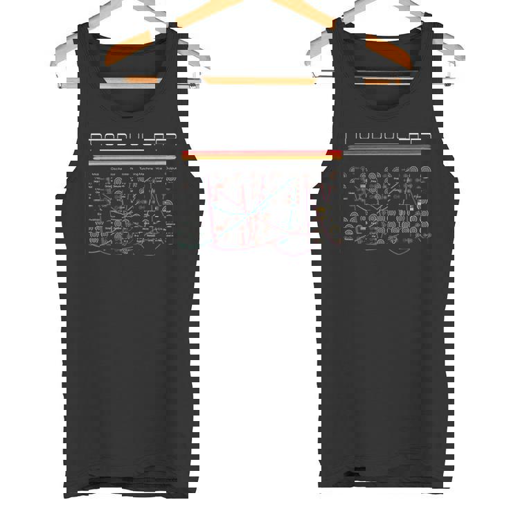 ヴィンテージ モジュラー シンセサイザー アナログ オーディオ エンジニア シンセ オタク タンクトップ