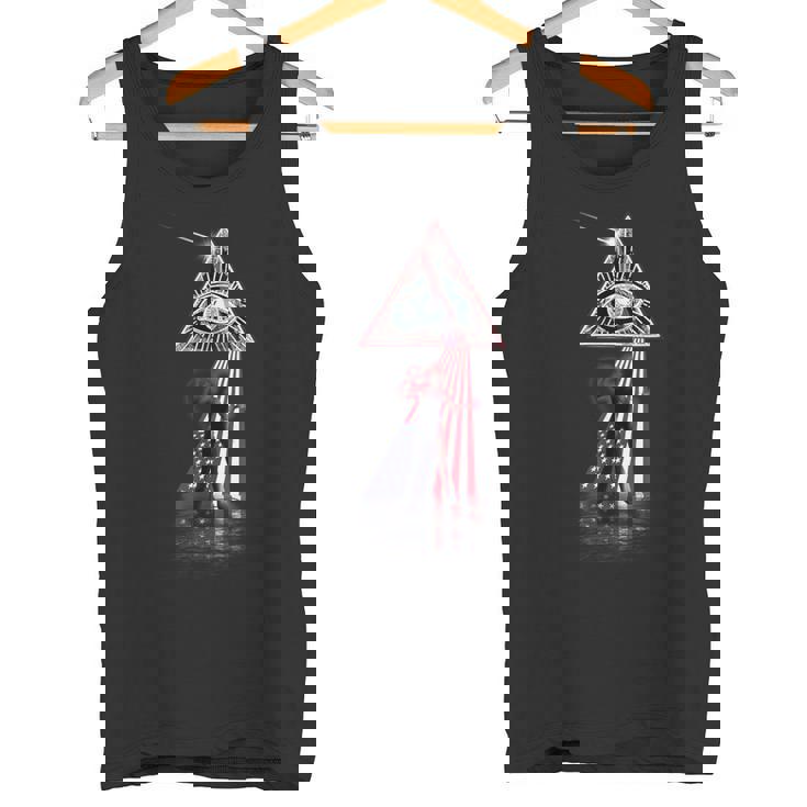 ヴィンテージ レトロ プリズム アメリカ国旗 クラシックギター タンクトップ