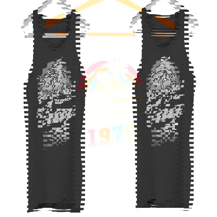 ヴィンテージ1975バースデー50年パームツリー レトロ タンクトップ