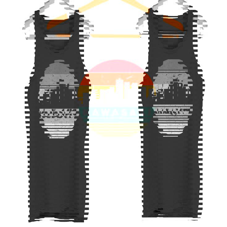 ヴィンテージカワサキスカイラインシルエット タンクトップ