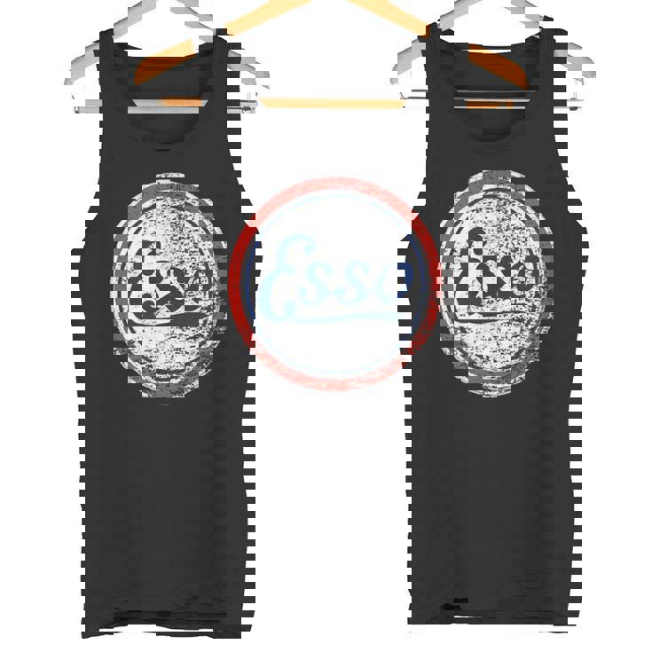 ヴィンテージカーessoガソリンスタンドメンズとレディース。 タンクトップ