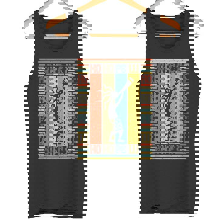 ヴィンテージスタイルのシルエットココペリフルートネイティブアメリカン タンクトップ