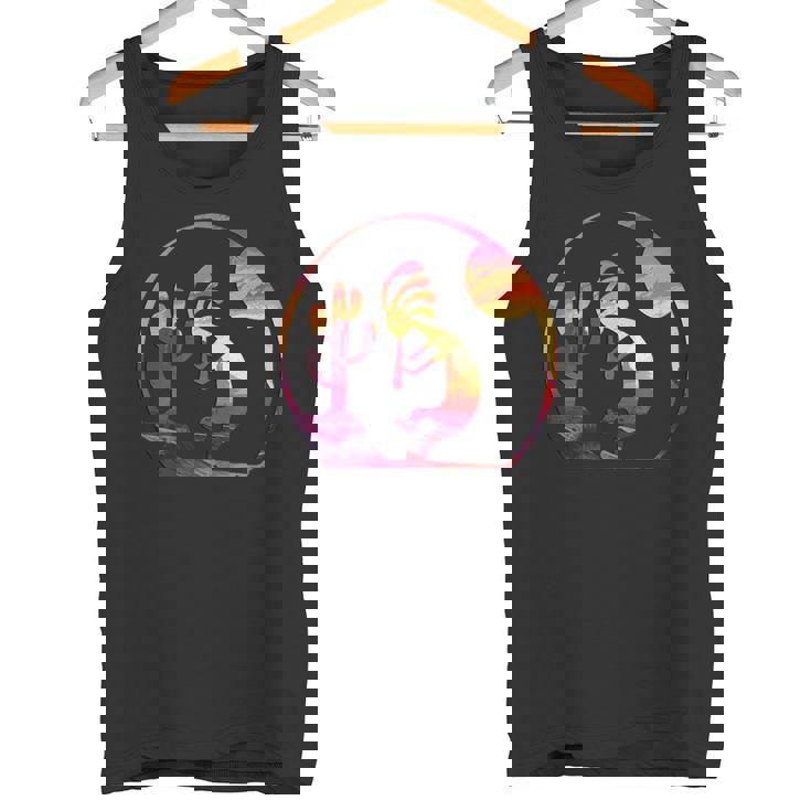 ヴィンテージネイティブアメリカンシンボル サンセット ココペリ タンクトップ