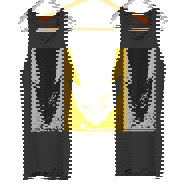 ヴィンテージポスター 黒猫レトロtシャツ タンクトップ