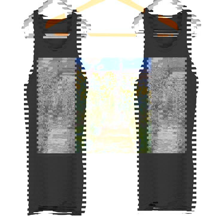 ヴェトゥイユの画家の庭／クロード・モネ（ビッグプリント）【世界の名画】Claude Monet 美術館アート 油絵 タンクトップ