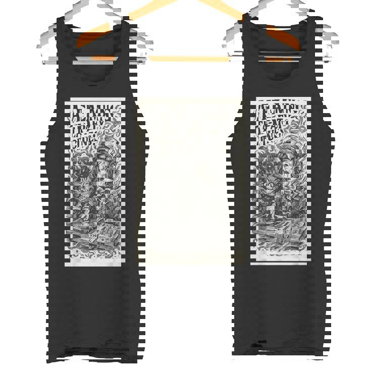 不思議の国のアリス いかれ帽子屋 マッドハッター A Flaming Tea-Party Of Tunes タンクトップ