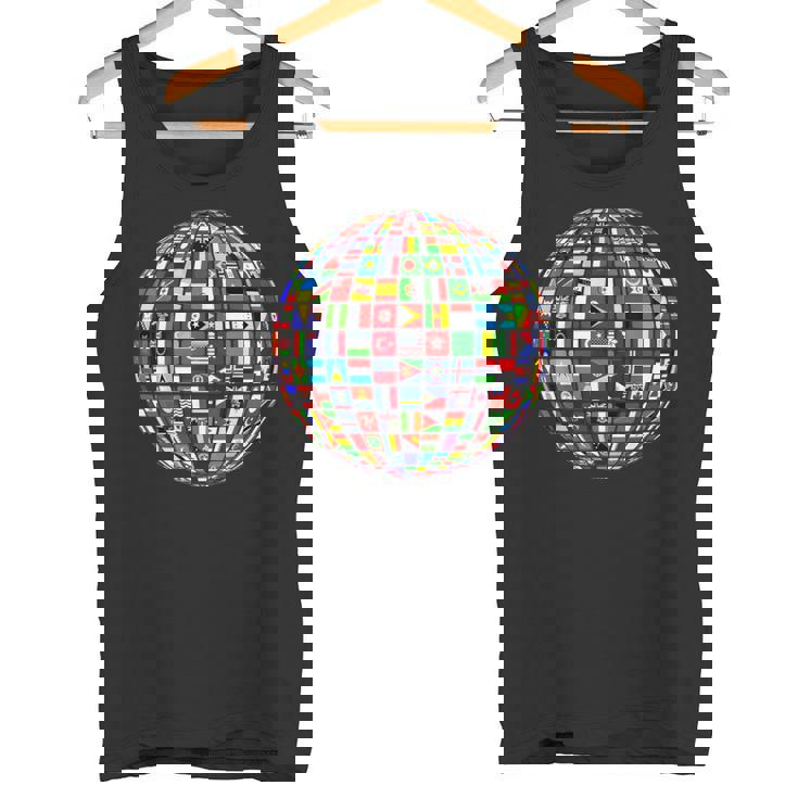 世界地図 世界地図 地球アトラス 世界の国旗 タンクトップ