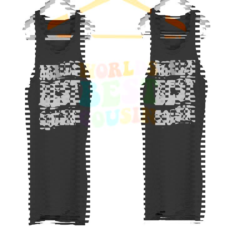 世界最高のいとこレトログラフィック – 楽しくカラフルないとこ タンクトップ