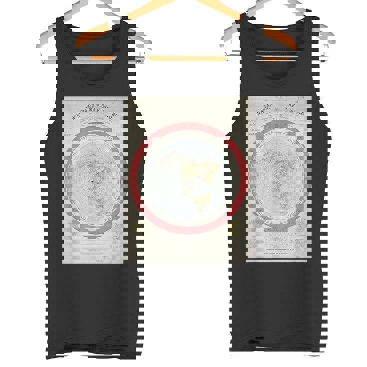 世界標準地図 フラットアースオリジナル タンクトップ