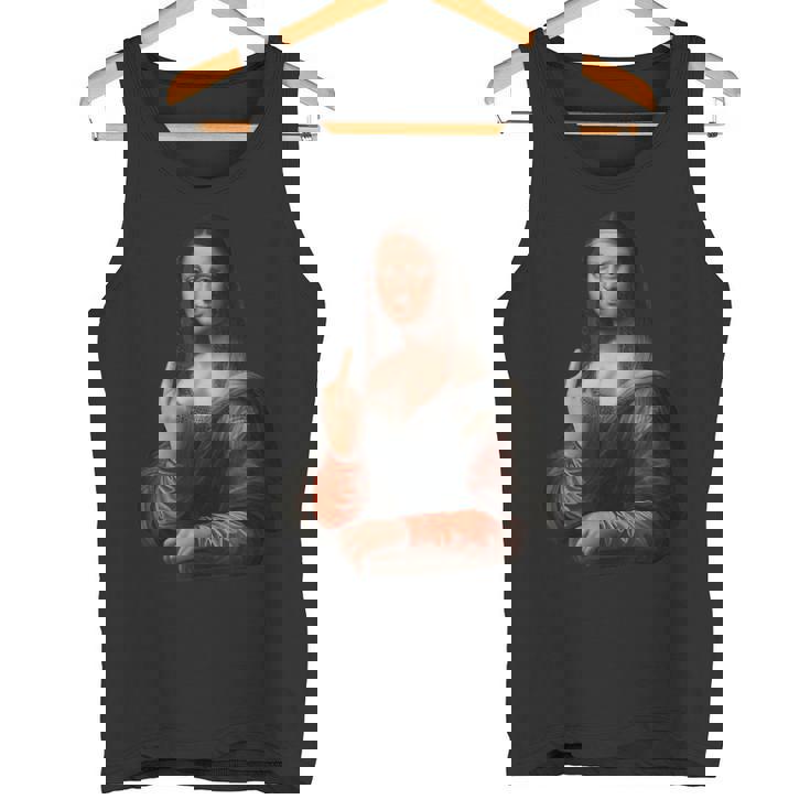 中指軽量グラフィックのモナリザ タンクトップ