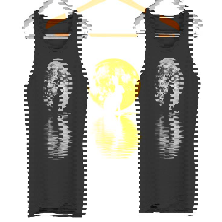 中秋節月 うさぎ シルエット 月餅 恋人 タンクトップ