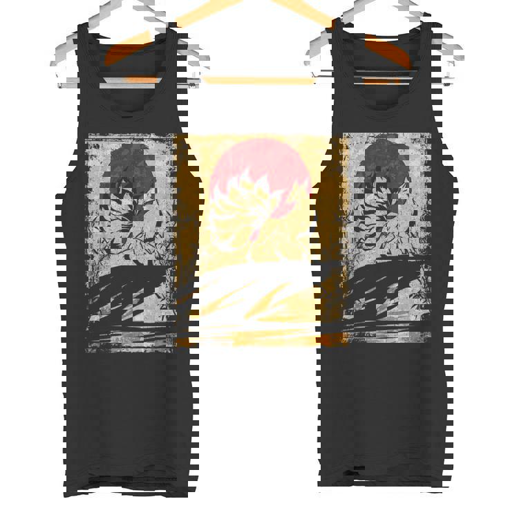 九尾の狐 日本のレトロアート タンクトップ