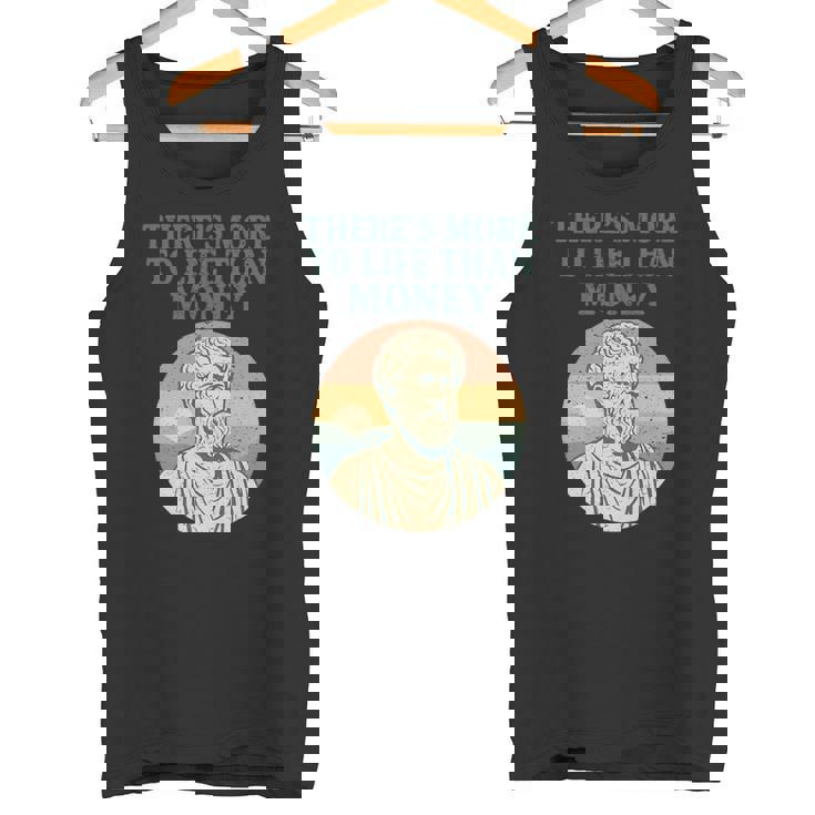 人生にはお金以上のものがあります 哲学者古代 長袖tシャツ タンクトップ