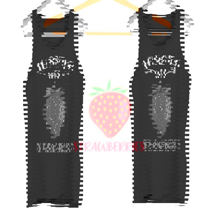 人生はイチゴとベターです タンクトップ