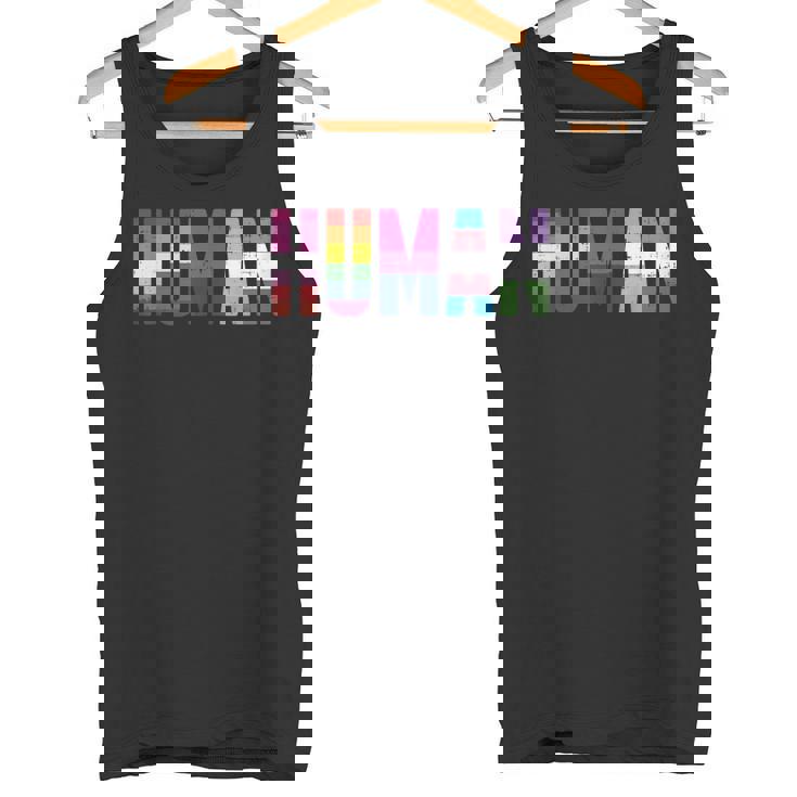 人間のlgbt レズビアン・ゲイ・バイセクシャル トランスジェンダー ジェンダークィア ギフト タンクトップ